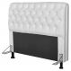 Cabeceira Paris Para Cama Box Casal 195cm Paris Corino Branco - JS Móveis