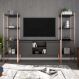 Rack 2 Portas com Estante Industrial Chile Preto Cobre