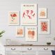 Kit 6 Quadros Matisse- Vermelho e Terracota - com vidro