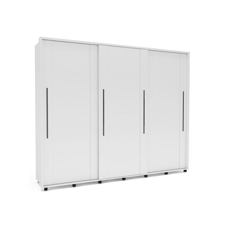 Image of Guarda-roupa Casal Sevilha Flex 3 Portas 4 Gavetas Branco PLA-MO895CL26OEFMOB