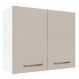 Armário de Cozinha Aéreo 80 cm 2 Portas Branco/Crema Agata Madesa