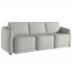 Sofá Cama para Sala de Estar 4 Lugares 336cm Montserrat K01 Linho Cinza - Lyam Decor