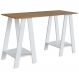 Escrivaninha Mesa Escritorio Cavalete 2 Prateleiras Mell Branco B61 NOVAM