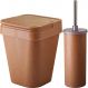 Conjunto Banheiro Lixeira Plástica Eco 5l E Escova Sanitária Cerejeira