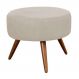 Puff Banqueta Redondo Classic Suede Bege - DS Estofados