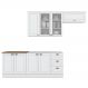Cozinha Modulada 5 Pecas 280 cm CE379 Americana Branco Nature Henn