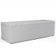 Calçadeira Recamier Baú Para Cama Queen Dália 160x50 Cm W01 Linho Cinza - Lyam Decor