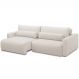 Sofá Retrátil Reclinável Para Sala de Estar Living 210cm Sevilha F04 Bouclê Off White - Lyam Decor