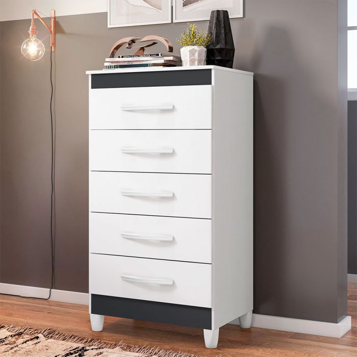 Cômoda Esmeralda Flex 5 Gavetas Cinamomo