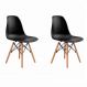 Conjunto com 2 Cadeiras de Jantar Eiffel Preto