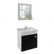 Conjunto de Banheiro Iris Branco e Preto