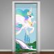 Adesivo para Porta Unicórnio Voando-83X210Cm