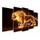 Kit Quadro Decorativo Animais Para Sala de Estar 78x42cm A121 - Pallazio