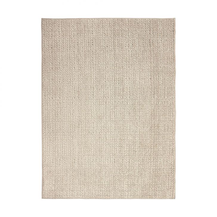 Tapete Glamour Prata Retangular Bouclé (150x200) Bege