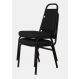 02 Cadeiras Empilhável para Hotelaria Linha Hotel Jersey Preto