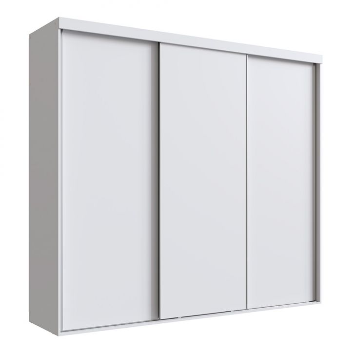 Image of Guarda-roupa Casal Alya 3 Portas 4 Gavetas Branco PLA-MO895CL16HFBMOB