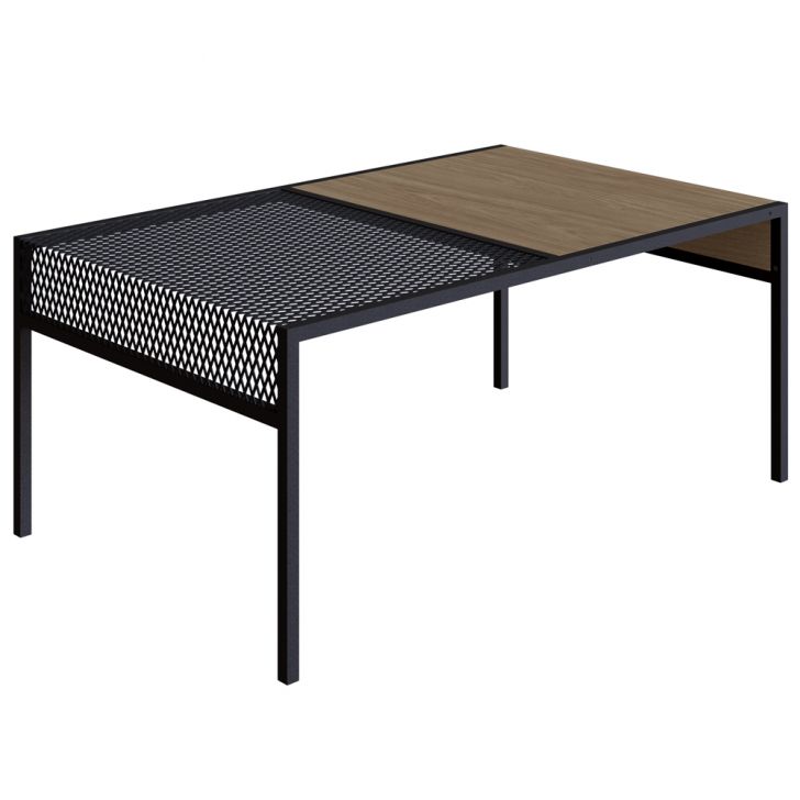 Mesa de Centro 80cm Est Aço York Hanover Artesano