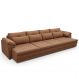 Sofá Retrátil Para Sala de Estar 4 Lugares 339cm Riza S03 Couro Soft Mel - Lyam Decor