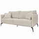 Sofá Decorativo 2 Lugares 180cm Pés em Aço Stagno Linho Off White Rústico G63 - Gran Belo