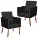 2 Poltronas para Clínica Resistente Recepção Corino Sala de Estar MOBLAN decor
