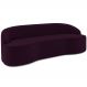 Sofá 4 Lugares Curvo Sala de Estar Living Lótus D02 Veludo Roxo 260 cm C-292 - Lyam Decor