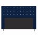 Cabeceira Estofada Dama 140 cm Casal Com Strass Suede Azul Marinho - Amarena Móveis