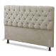 Cabeceira Cama Box Casal Queen Size Lylla 160cm Capitonê com Frame Sintético Bege - Desk Design
