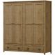 Guarda Roupa 4P 2G Madeira Maciça 176 cm 9105 Freijo Milani Store