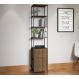 Estante 01 Porta 04 Prateleiras Vermont Preto Fosco Milani Store