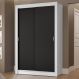 Guarda-Roupa Solteiro 2 Portas de Correr 2 Gavetas Branco/Preto Vivare Madesa