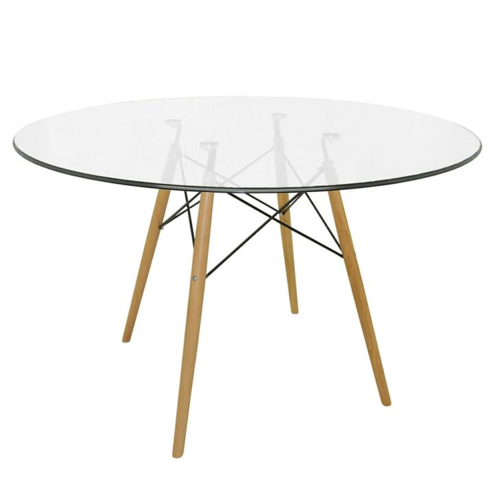 Mesa de Jantar Redonda Eiffel Madeira 120 cm