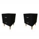 Conjunto com 2 Mesas de Cabeceira Adore Preto