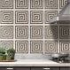 Adesivos de Azulejos Ladrilhos Cartela Mármore Marrom Escuro e Branco 11-20x20cm