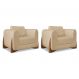 Conjunto com 2 Poltronas Yves Linho Dourado