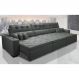 Sofá Austin 3,22m Retrátil, Reclinável com Molas no Assento e Almofadas, Tecido Suede Cinza