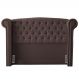 Cabeceira Cama Box Casal Adelle 140cm Com Frame Suede Marrom - Desk Design