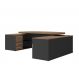 Image of Mesa de Escritório Elara 2 PT 4 GV Nogal e Preta MO895TA16ZULMOB