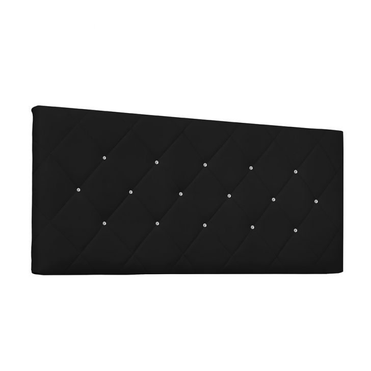 Cabeceira Painel Tânia Para Cama Box Solteiro 90 cm Corino Preto - D'Rossi