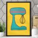 Quadro Decorativo Batedeira de Bolo Retro-24x34Cm