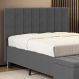 Cabeceira Nashira 195 para Cama King Z-008 Sued Cinza Aradecor