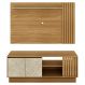 Rack E Painel Para Tv 65 Polegadas PA2914xR1480 Natural Palha Tecno Mobili