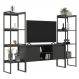 Rack 2 Portas com Estante Industrial Chile Preto Onix