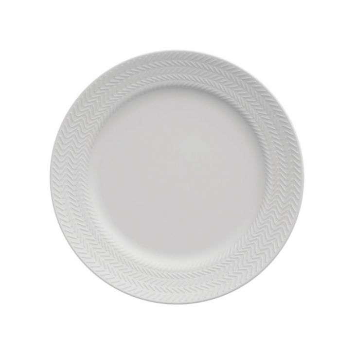 Prato Chevron Branco 21 cm