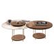 Mesa de Centro Para Sala Pés Metálicos Kit 2 Mindy H01 Castanho - Mpozenato