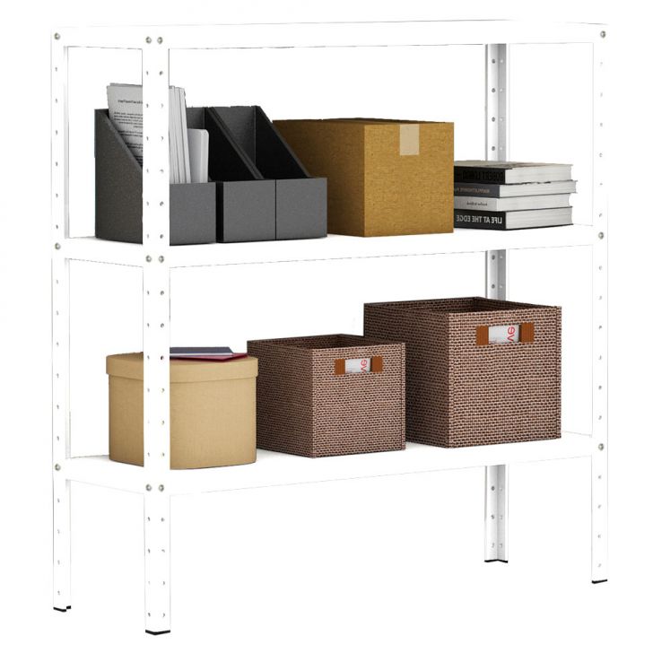 Estante Bariloche 3 Prateleiras 30 cm Branca