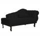 Recamier Larissa Lado Esquerdo 1,50 cm Veludo Preto - Montanaris Decor