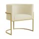 Poltrona Decorativa Luana Requinte Suede Marfim - DS Estofados