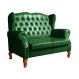 Sofá 2 lugares Imperador Chesterfield Sofá Vintage Capitonê - Couríssimo Verde