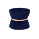 Puff Decorativo Sala de Estar 45cm Dhaka Veludo Azul Marinho G15 - Gran Belo