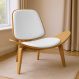 Poltrona Shell Corino Branco - D'Rossi